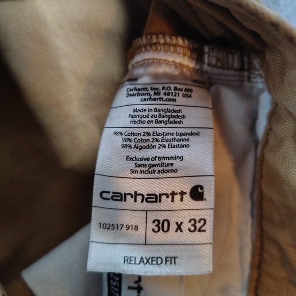 Carhartt Utility Pants Size 30x32 Brown Rugged Flex Relaxed Fit Carpenter Work - Picture 4 of 15